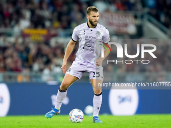 Jesper Karlstrom of Udinese Calcio during the Serie A Enilive match between AS Roma and Udinese Calcio at Stadio Olimpico on September 22, 2...