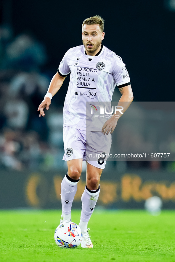 Sandi Lovric of Udinese Calcio during the Serie A Enilive match between AS Roma and Udinese Calcio at Stadio Olimpico on September 22, 2024...