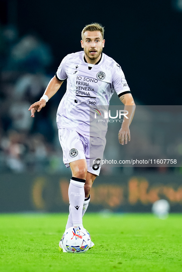 Sandi Lovric of Udinese Calcio during the Serie A Enilive match between AS Roma and Udinese Calcio at Stadio Olimpico on September 22, 2024...