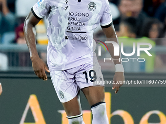 Kingsley Ehizibue of Udinese Calcio during the Serie A Enilive match between AS Roma and Udinese Calcio at Stadio Olimpico on September 22,...