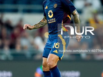 Leandro Paredes of AS Roma during the Serie A Enilive match between AS Roma and Udinese Calcio at Stadio Olimpico on September 22, 2024 in R...