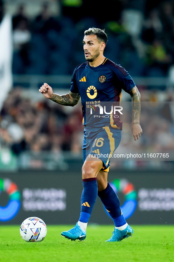 Leandro Paredes of AS Roma during the Serie A Enilive match between AS Roma and Udinese Calcio at Stadio Olimpico on September 22, 2024 in R...