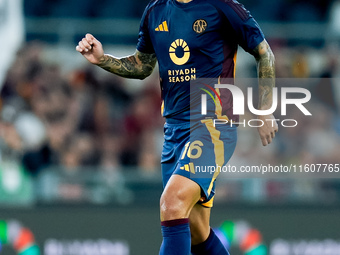 Leandro Paredes of AS Roma during the Serie A Enilive match between AS Roma and Udinese Calcio at Stadio Olimpico on September 22, 2024 in R...