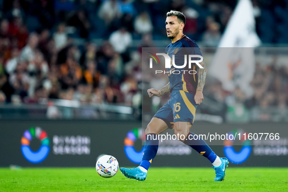 Leandro Paredes of AS Roma during the Serie A Enilive match between AS Roma and Udinese Calcio at Stadio Olimpico on September 22, 2024 in R...