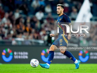 Leandro Paredes of AS Roma during the Serie A Enilive match between AS Roma and Udinese Calcio at Stadio Olimpico on September 22, 2024 in R...