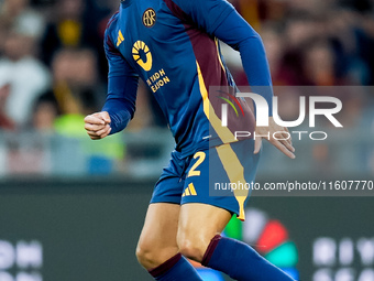 Mario Hermoso of AS Roma during the Serie A Enilive match between AS Roma and Udinese Calcio at Stadio Olimpico on September 22, 2024 in Rom...