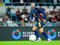 Mario Hermoso of AS Roma during the Serie A Enilive match between AS Roma and Udinese Calcio at Stadio Olimpico on September 22, 2024 in Rom...