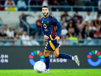 Mario Hermoso of AS Roma during the Serie A Enilive match between AS Roma and Udinese Calcio at Stadio Olimpico on September 22, 2024 in Rom...