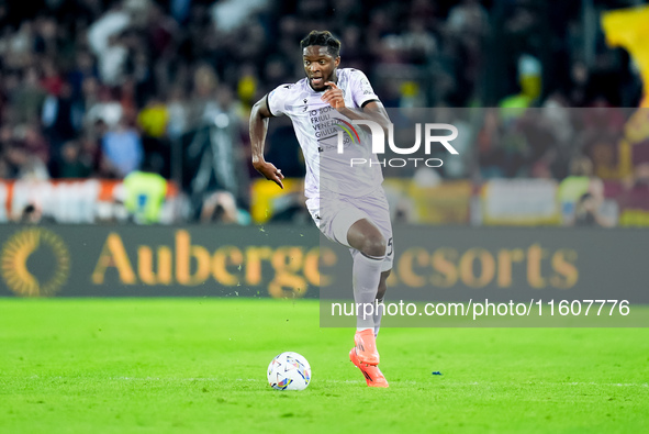 Isaak Toure' of Udinese Calcio during the Serie A Enilive match between AS Roma and Udinese Calcio at Stadio Olimpico on September 22, 2024...