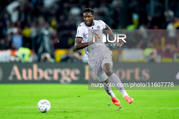 Isaak Toure' of Udinese Calcio during the Serie A Enilive match between AS Roma and Udinese Calcio at Stadio Olimpico on September 22, 2024...