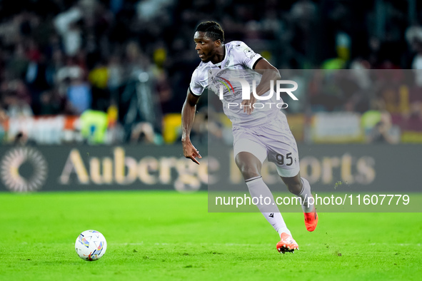 Isaak Toure' of Udinese Calcio during the Serie A Enilive match between AS Roma and Udinese Calcio at Stadio Olimpico on September 22, 2024...