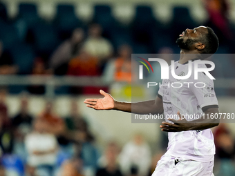 Keinan Davis of Udinese Calcio looks dejected during the Serie A Enilive match between AS Roma and Udinese Calcio at Stadio Olimpico on Sept...