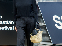 Pamela Anderson arrives at the Maria Cristina Hotel during the 72nd San Sebastian International Film Festival in San Sebastian, Spain, on Se...