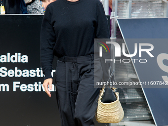 Pamela Anderson arrives at the Maria Cristina Hotel during the 72nd San Sebastian International Film Festival in San Sebastian, Spain, on Se...