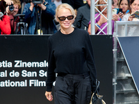 Pamela Anderson arrives at the Maria Cristina Hotel during the 72nd San Sebastian International Film Festival in San Sebastian, Spain, on Se...