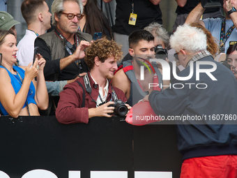 Pedro Almodovar arrives at the Maria Cristina Hotel during the 72nd San Sebastian International Film Festival in San Sebastian, Spain, on Se...