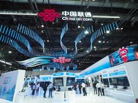 Visitors visit the booth of China Unicom at the China International Information and Communications Exhibition 2024 in Beijing, China, on Sep...