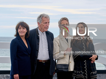 Costa-Gavras, Angela Molina, Charlotte Rampling, Marlyne Canto, and Claude Grande attend the photocall of ''Le Dernier Souffle'' during the...