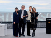 Costa-Gavras, Angela Molina, Charlotte Rampling, Marlyne Canto, and Claude Grande attend the photocall of ''Le Dernier Souffle'' during the...