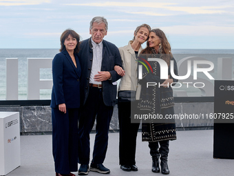 Costa-Gavras, Angela Molina, Charlotte Rampling, Marlyne Canto, and Claude Grande attend the photocall of ''Le Dernier Souffle'' during the...