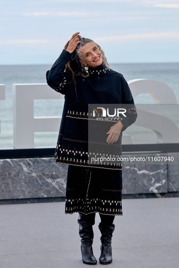 Angela Molina attends the photocall of ''Le Dernier Souffle'' during the 72nd San Sebastian International Film Festival in San Sebastian, Sp...