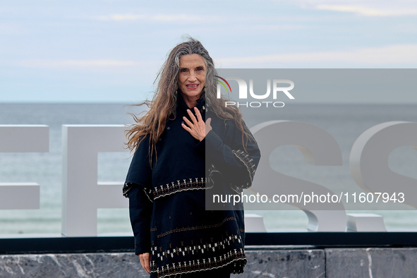 Angela Molina attends the photocall of ''Le Dernier Souffle'' during the 72nd San Sebastian International Film Festival in San Sebastian, Sp...