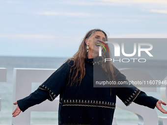 Angela Molina attends the photocall of ''Le Dernier Souffle'' during the 72nd San Sebastian International Film Festival in San Sebastian, Sp...