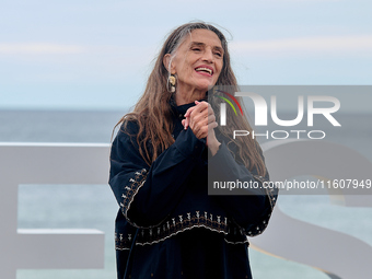 Angela Molina attends the photocall of ''Le Dernier Souffle'' during the 72nd San Sebastian International Film Festival in San Sebastian, Sp...