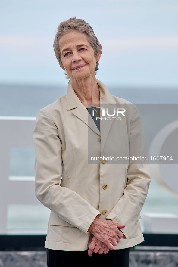 Charlotte Rampling attends the photocall of ''Le Dernier Souffle'' during the 72nd San Sebastian International Film Festival in San Sebastia...