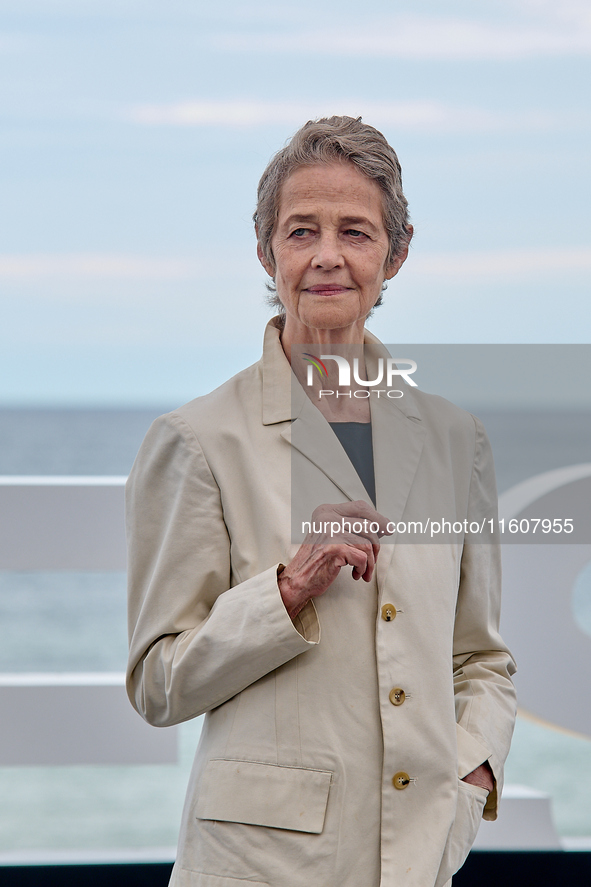 Charlotte Rampling attends the photocall of ''Le Dernier Souffle'' during the 72nd San Sebastian International Film Festival in San Sebastia...