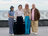 Xin You, Ni Ni, You Zhou, and Fan Liao attend the photocall of ''Bound in Heaven'' during the 72nd San Sebastian International Film Festival...