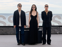 Xin You, Ni Ni, You Zhou, and Fan Liao attend the photocall of ''Bound in Heaven'' during the 72nd San Sebastian International Film Festival...