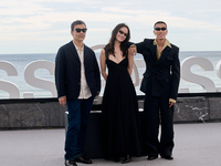 Xin You, Ni Ni, You Zhou, and Fan Liao attend the photocall of ''Bound in Heaven'' during the 72nd San Sebastian International Film Festival...