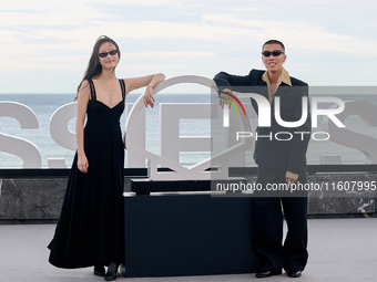 Xin You, Ni Ni, You Zhou, and Fan Liao attend the photocall of ''Bound in Heaven'' during the 72nd San Sebastian International Film Festival...