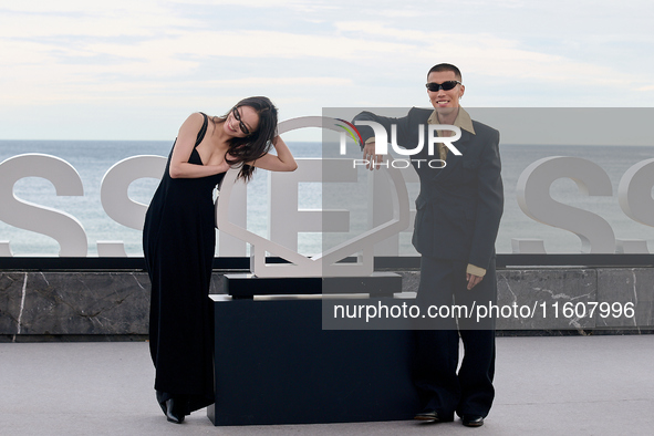 Xin You, Ni Ni, You Zhou, and Fan Liao attend the photocall of ''Bound in Heaven'' during the 72nd San Sebastian International Film Festival...