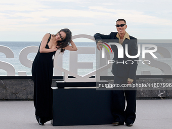 Xin You, Ni Ni, You Zhou, and Fan Liao attend the photocall of ''Bound in Heaven'' during the 72nd San Sebastian International Film Festival...