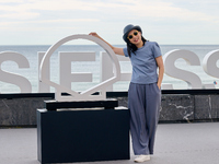 Xin You, Ni Ni, You Zhou, and Fan Liao attend the photocall of ''Bound in Heaven'' during the 72nd San Sebastian International Film Festival...