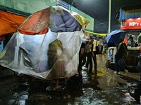 Heavy monsoon rains occur in Kolkata, West Bengal, India, on September 25, 2024. (