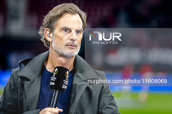 Ronald de Boer of ZIGGO Sport, during the match AZ vs. Elfsborg at the AZ Stadium for the UEFA Europa League - League phase - Matchday 1 sea...