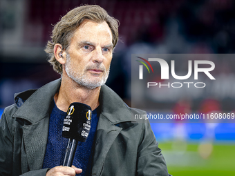 Ronald de Boer of ZIGGO Sport, during the match AZ vs. Elfsborg at the AZ Stadium for the UEFA Europa League - League phase - Matchday 1 sea...