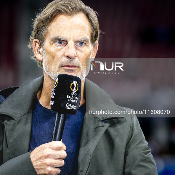 Ronald de Boer of ZIGGO Sport, during the match AZ vs. Elfsborg at the AZ Stadium for the UEFA Europa League - League phase - Matchday 1 sea...