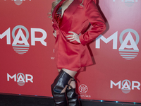 Singer Marla Solis poses during the red carpet of the launch of her musical career at Foro Total Play in Mexico City, Mexico, on September 2...