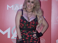 Cristy Solis poses during the red carpet of the launch of Marla Solis's musical career at Foro Total Play in Mexico City, Mexico, on Septemb...