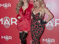 Marla Solis and Cristy Solis pose during the red carpet of the launch of Marla Solis's musical career at Foro Total Play in Mexico City, Mex...