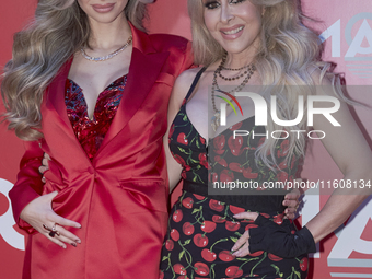 Marla Solis and Cristy Solis pose during the red carpet of the launch of Marla Solis's musical career at Foro Total Play in Mexico City, Mex...