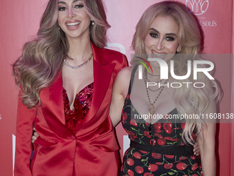 Marla Solis and Cristy Solis pose during the red carpet of the launch of Marla Solis's musical career at Foro Total Play in Mexico City, Mex...