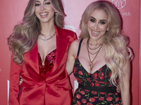 Marla Solis and Cristy Solis pose during the red carpet of the launch of Marla Solis's musical career at Foro Total Play in Mexico City, Mex...