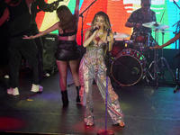 Singer Marla Solis performs on stage during the launch of her musical career at Foro Total Play in Mexico City, Mexico, on September 24, 202...