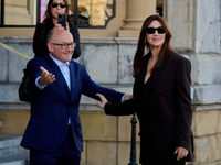 Monica Bellucci arrives at the Maria Cristina Hotel during the 72nd San Sebastian International Film Festival in San Sebastian, Spain, on Se...