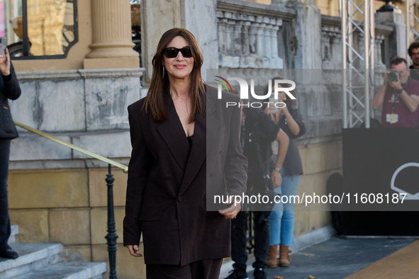 Monica Bellucci arrives at the Maria Cristina Hotel during the 72nd San Sebastian International Film Festival in San Sebastian, Spain, on Se...